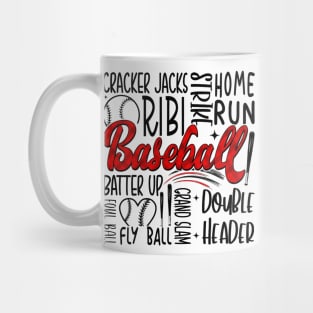 Glitter Baseball Mug